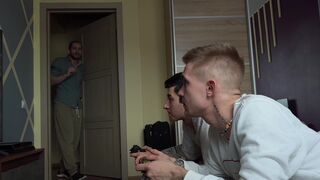 Together with My Stepfather, I Fuck My Console-playing Friends