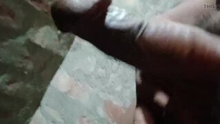 Gay guy spanking his cock in the bathroom - 5 image