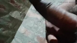 Gay guy spanking his cock in the bathroom - 6 image