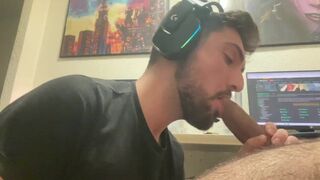 he suck my big dick after gaming