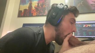 he suck my big dick after gaming