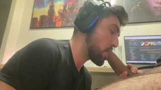 he suck my big dick after gaming