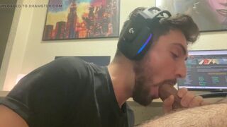 he suck my big dick after gaming