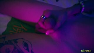 Magic C Jerking His Big Twink Cock Results in Lots of Precum and Thick Cum Loads - 2 image