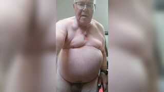 Shaving cock and presenting my wifes most sexy panties