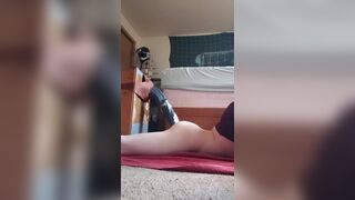 Sissyboy takes massive horsecock