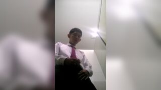Thai College Student masturbate until cum at college toilet - 3 image