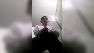 Thai College Student masturbate until cum at college toilet - 7 image