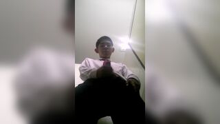 Thai College Student masturbate until cum at college toilet - 8 image