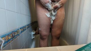 Bear Cub Showering and Jacking Off with Cumshot at end - 9 image