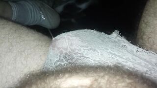 Sexypantyman screwing myself in pussy ass with best toynut driverpouring precum all over panties