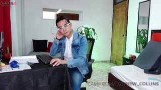 Nerdy Latino Twink has amazing orgasm in his Bedroom | CAM4 Male - 2 image
