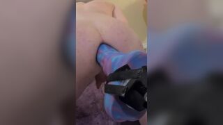 Teen twink gets fucked by XL Flared Chance horse cock