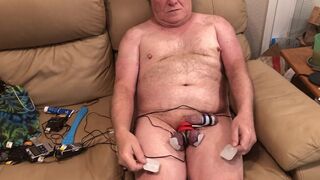 Hands free cum with estim on nipples and cock. - 15 image