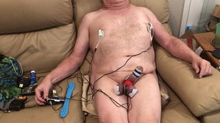 Hands free cum with estim on nipples and cock. - 3 image