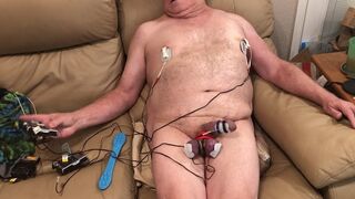 Hands free cum with estim on nipples and cock. - 5 image