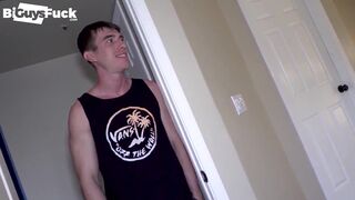 Cuckold Boyfriend Watches Bisexual Meatheads Sean And Collin Wreck His Girlfriend! - 2 image
