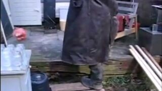 great guy in waders, rubber boots, mud and overall - 3 image
