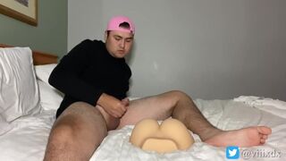 Watch my cum drip after I fuck this toy - 1 image