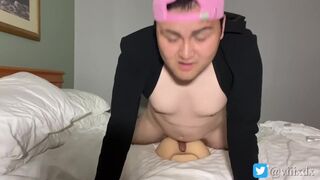 Watch my cum drip after I fuck this toy