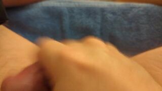 ED Tiny Innie cock grows and cums with ring and toy