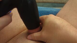 ED Tiny Innie cock grows and cums with ring and toy - 6 image