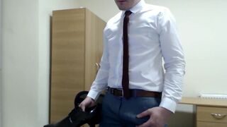 Twink Boss Precrum Shoe Play and Suit Strip - 5 image