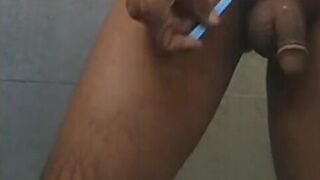 Shaving my dick balls and booty with romantic Indian songs