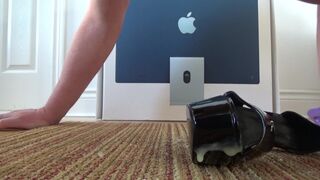 Sticky stuff on black platform