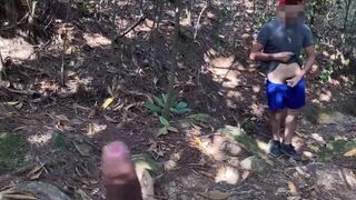 A curious heterosexual boy saw me masturbate in the forest and we ended up fucking
