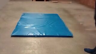 Quick Risky Hump Masturbation on the Warehouse Floor