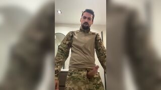 horny military jerking off - 2 image