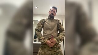 horny military jerking off - 4 image