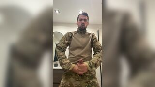 horny military jerking off - 5 image