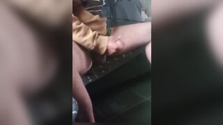 Verbal handjob with huge cumshot