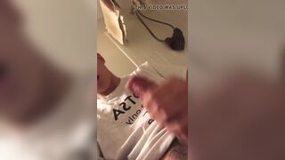 cute asian show his dick and cum
