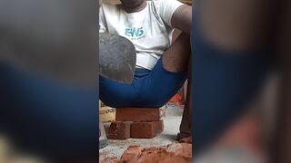 Home bathroom wife hard cock mouth sex