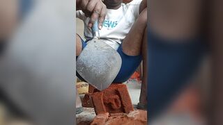 Home bathroom wife hard cock mouth sex