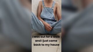 Inexperienced man strips for you and that makes him horny.