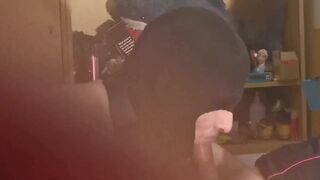 Gay Slave impressively deepthroats a big cock