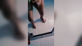 What does a handsome boy do when he's home alone?