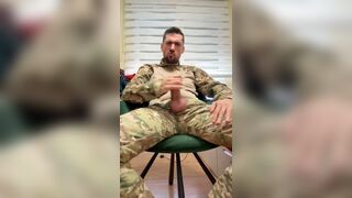 HOT MILITARY JERKING OFF HIS COCK WITH POCKET PUSSY CUMING LIKE CRAZY - 10 image