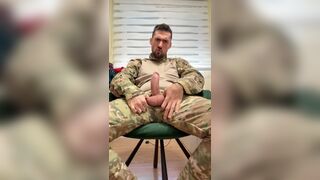 HOT MILITARY JERKING OFF HIS COCK WITH POCKET PUSSY CUMING LIKE CRAZY - 8 image