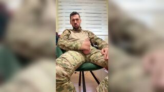 HOT MILITARY JERKING OFF HIS COCK WITH POCKET PUSSY CUMING LIKE CRAZY - 9 image