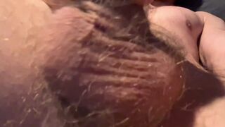 I'm playing a video game and I'm horny! I cum on my chest with a massive loads of cum! - 12 image