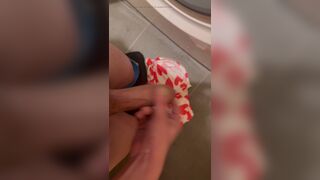 Inexperienced 19yo Perv Boy Cums On Fresh Underwear And Puts It Back In The Washing Machine - 9 image