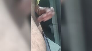 Showing new friend penis in the neighborhood and making him feel good