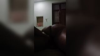 My neighbor giving me a massage.