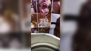 display in the public bathroom in the highway rest area