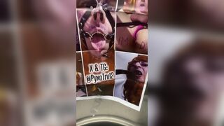 display in the public bathroom in the highway rest area